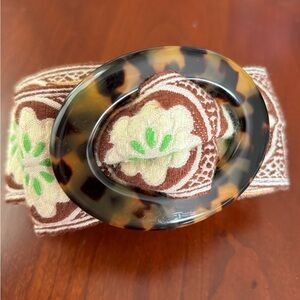 Hadley Pollet Orange and Green Floral Belt